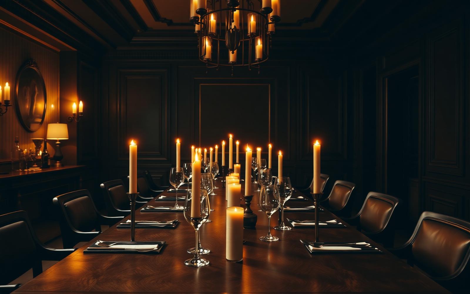 Private candlelit dining room